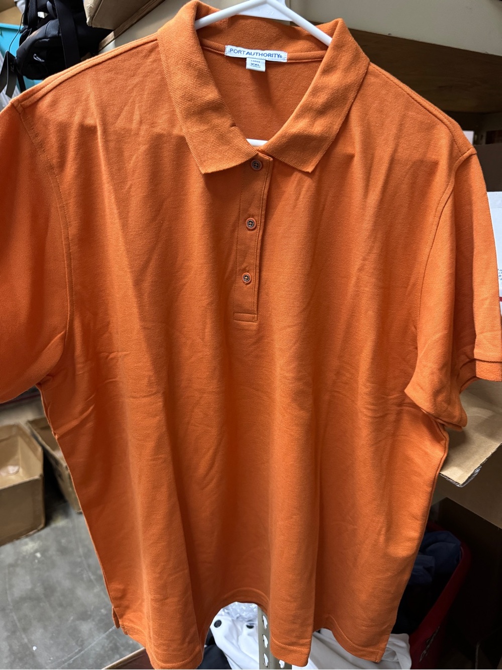 Port Authority Ladies Orange Polo Shirt- NWT. Size XXL